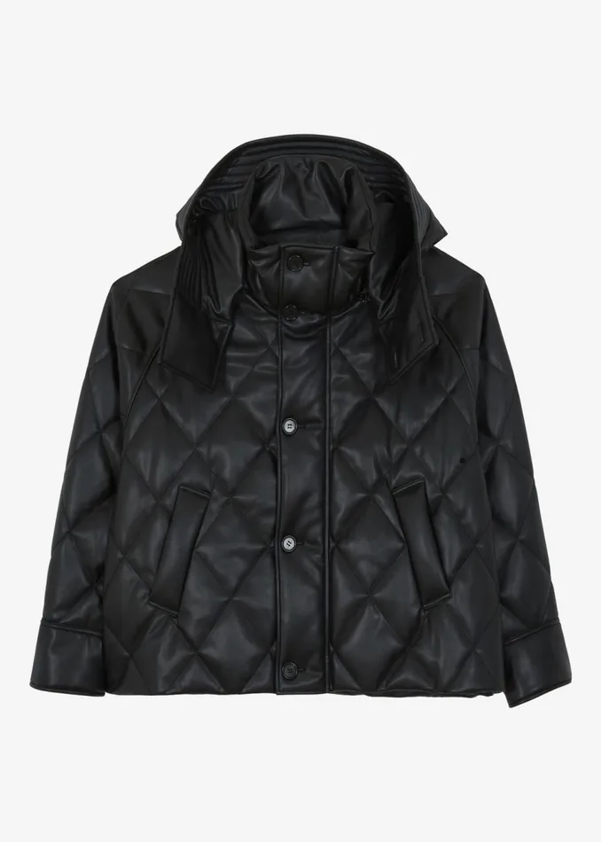 Women The Frankie Shop Outerwear Kingston Faux Leather Quilted Jacket Black