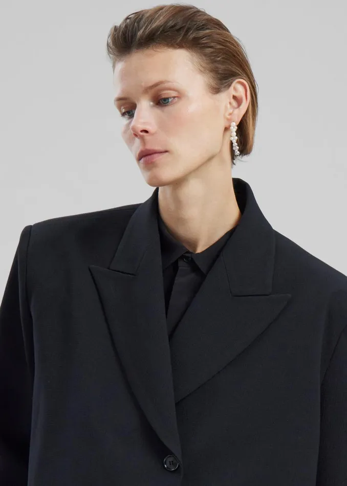 Women The Frankie Shop Outerwear Layne Cropped Blazer Black