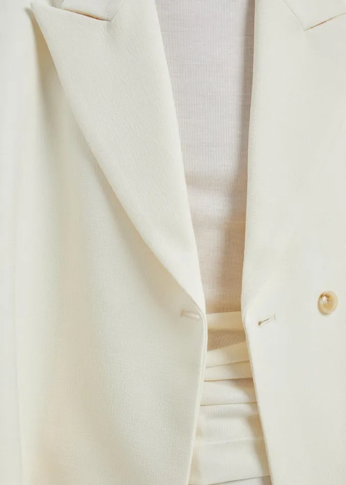 Women The Frankie Shop Outerwear Layne Cropped Blazer Off White