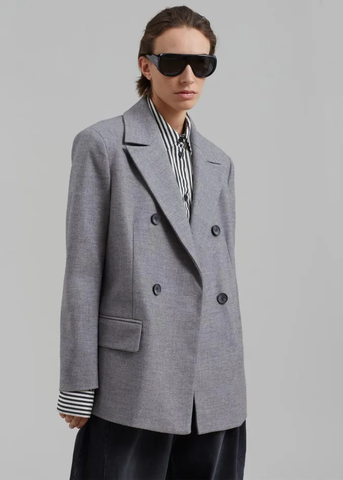 Women The Frankie Shop Outerwear Lilah Blazer Grey