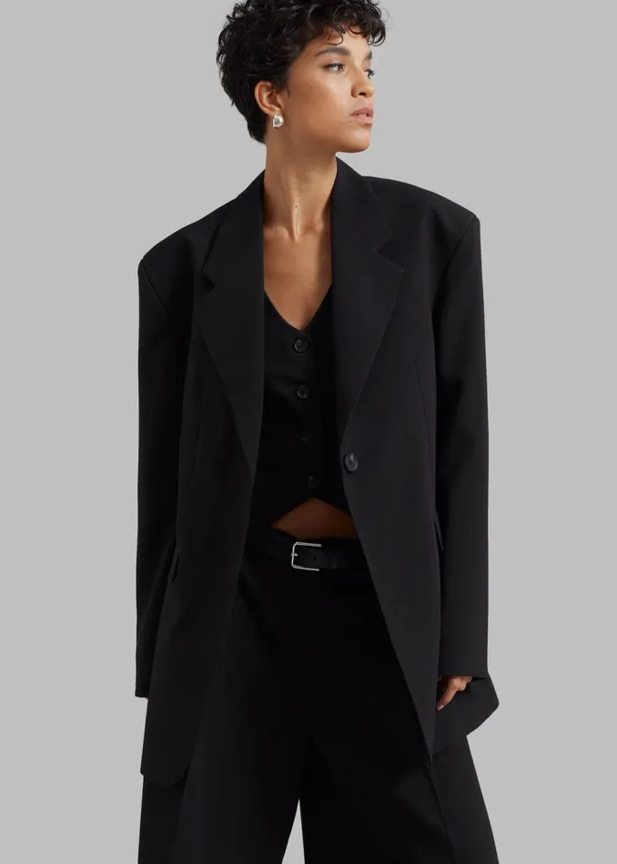 Women The Frankie Shop Outerwear Lillian Oversized Blazer Black