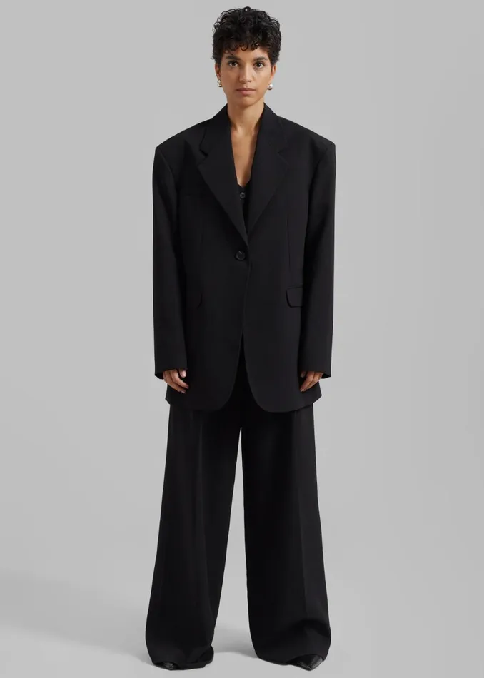 Women The Frankie Shop Outerwear Lillian Oversized Blazer Black