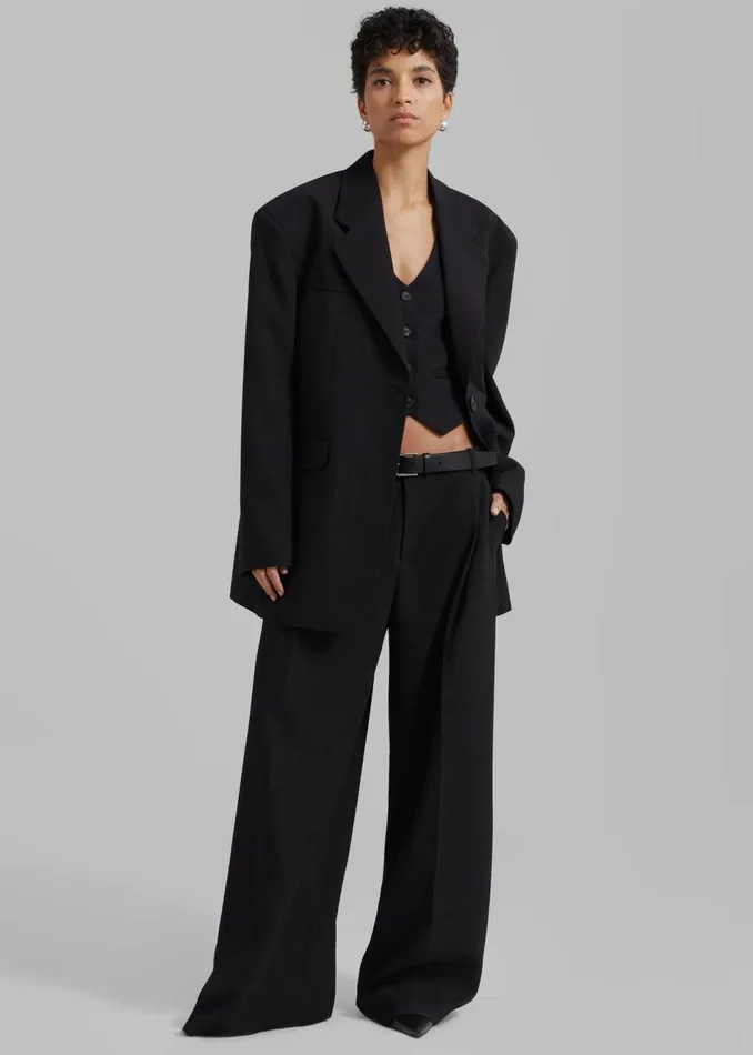 Women The Frankie Shop Outerwear Lillian Oversized Blazer Black