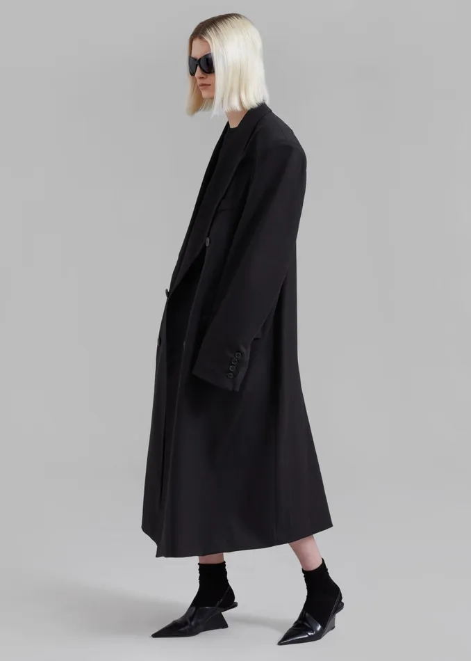Women The Frankie Shop Outerwear London Double Breasted Coat Black