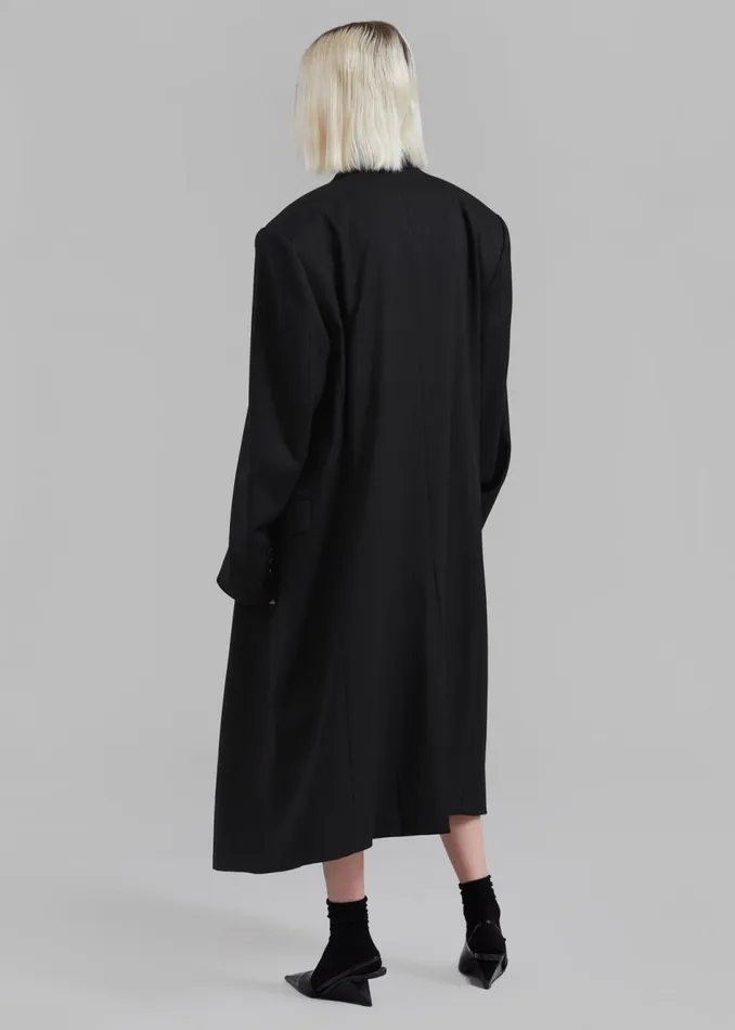 Women The Frankie Shop Outerwear London Double Breasted Coat Black