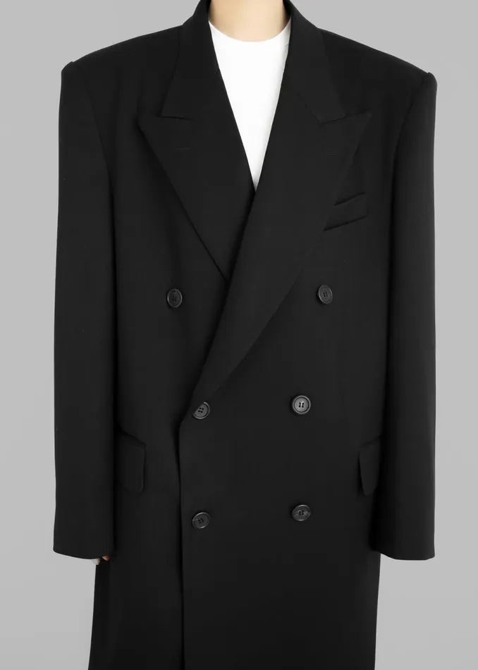 Women The Frankie Shop Outerwear London Double Breasted Coat Black