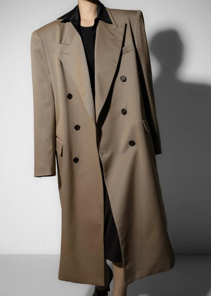 Women The Frankie Shop Outerwear London Double Breasted Coat Taupe