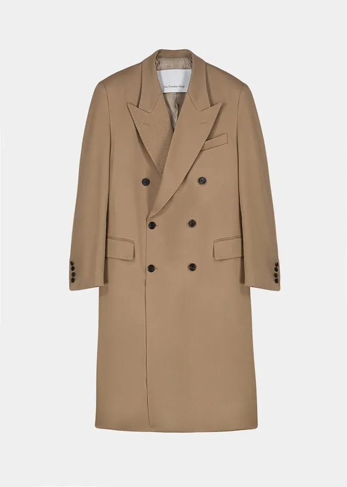 Women The Frankie Shop Outerwear London Double Breasted Coat Taupe