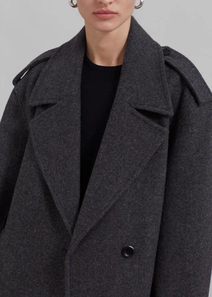 Women The Frankie Shop Outerwear Lorena Coat Charcoal