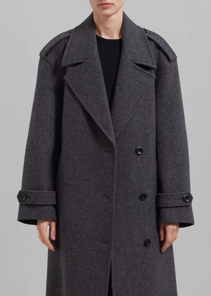 Women The Frankie Shop Outerwear Lorena Coat Charcoal