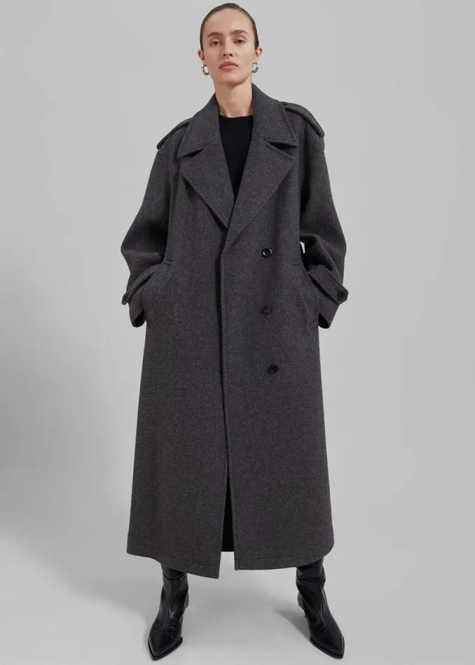 Women The Frankie Shop Outerwear Lorena Coat Charcoal