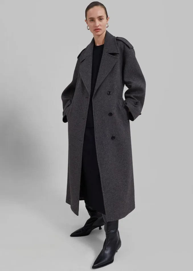Women The Frankie Shop Outerwear Lorena Coat Charcoal