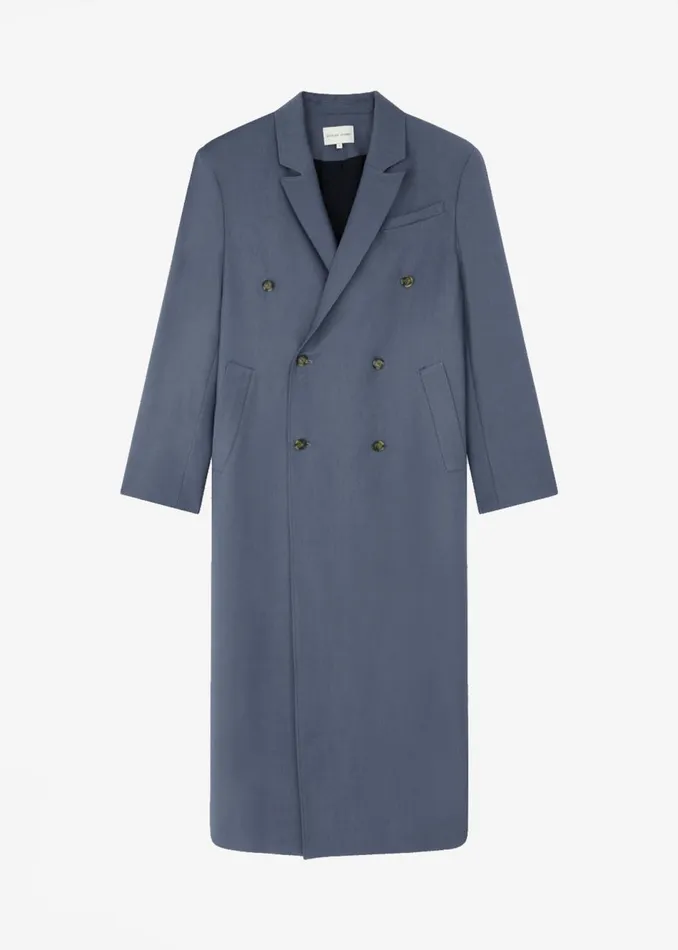 Women The Frankie Shop Outerwear Loulou Studio Maisun Long Coat Fjord Grey
