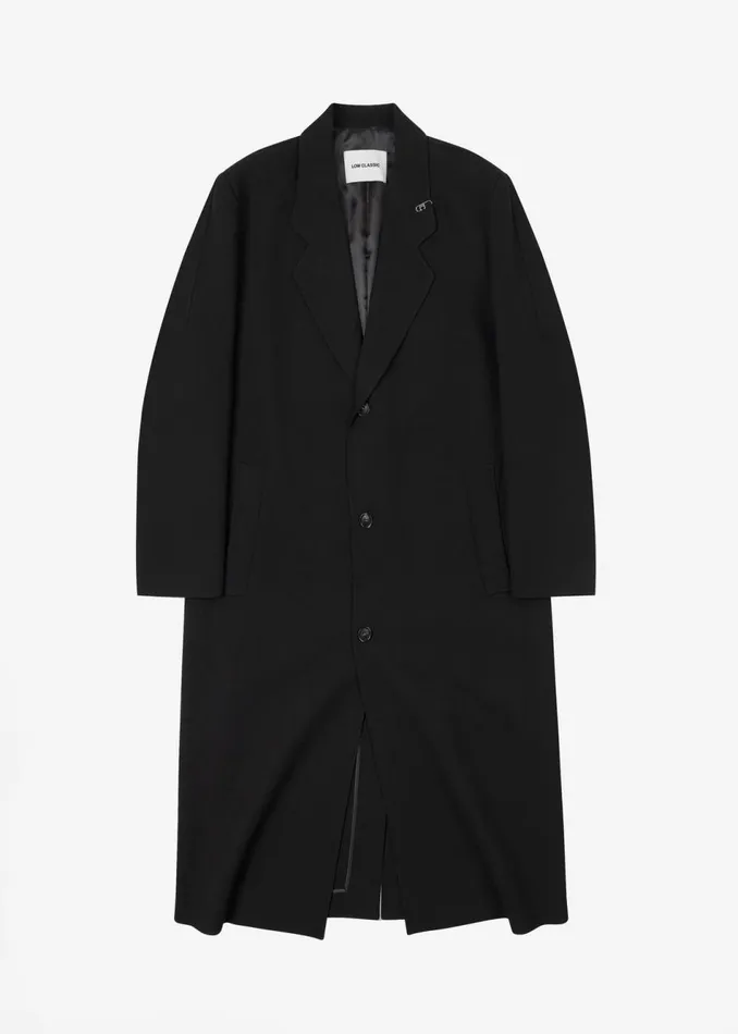 Women The Frankie Shop Outerwear Low Classic Classic Long Coat Black