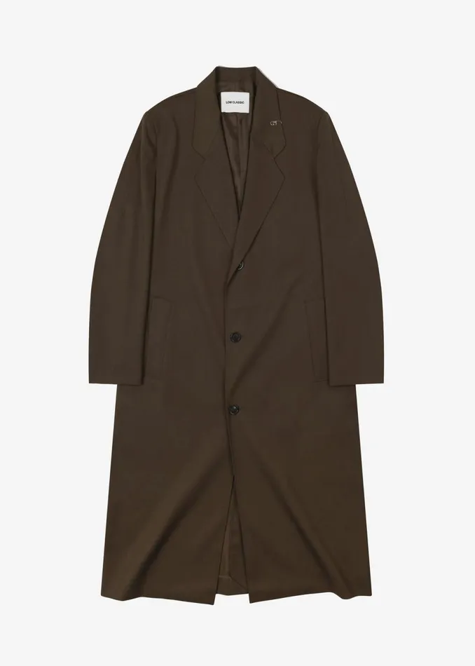 Women The Frankie Shop Outerwear Low Classic Classic Long Coat Khaki
