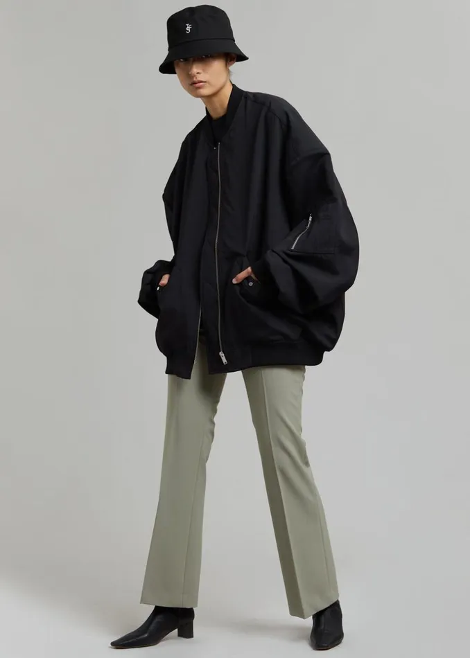 Women The Frankie Shop Outerwear Lumi Bomber Jacket Black