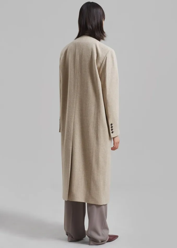 Women The Frankie Shop Outerwear Lyla Wool Coat Beige