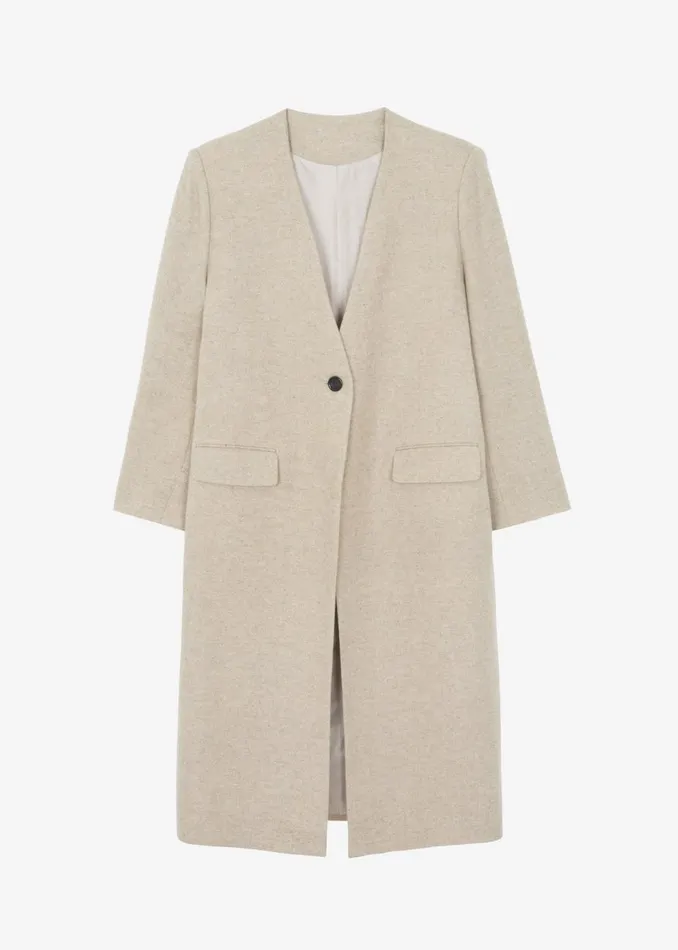 Women The Frankie Shop Outerwear Lyla Wool Coat Beige
