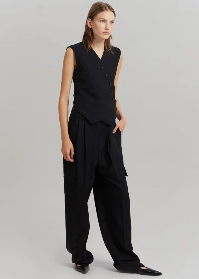 Women The Frankie Shop Outerwear Maesa Cross Vest Black