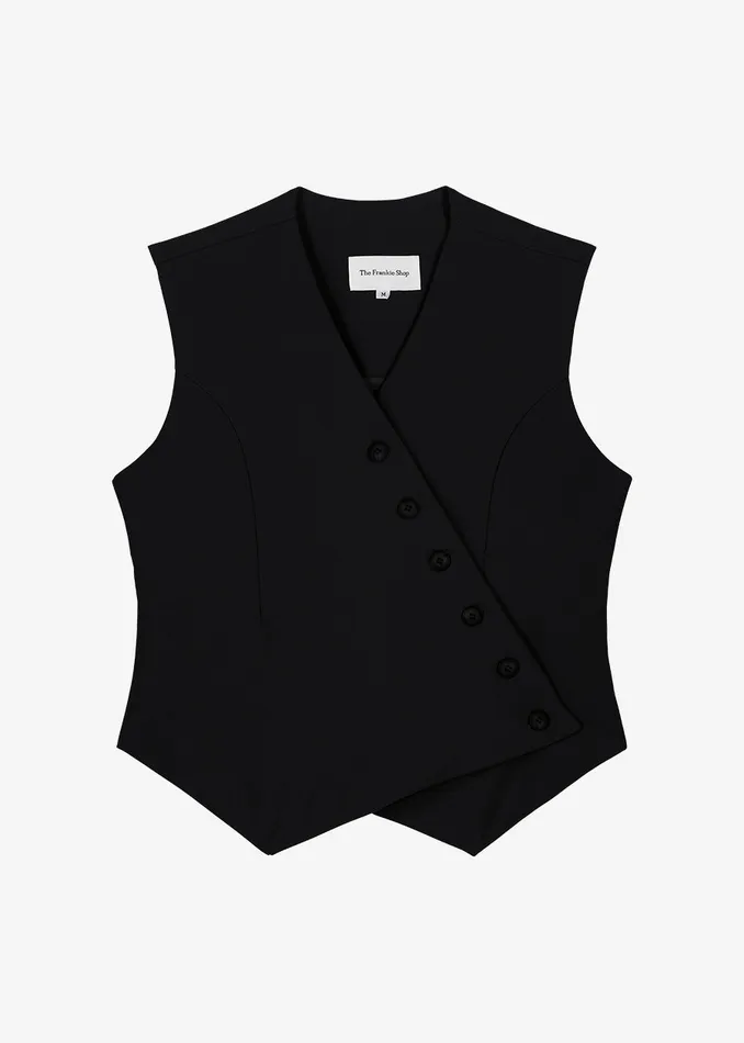 Women The Frankie Shop Outerwear Maesa Cross Vest Black
