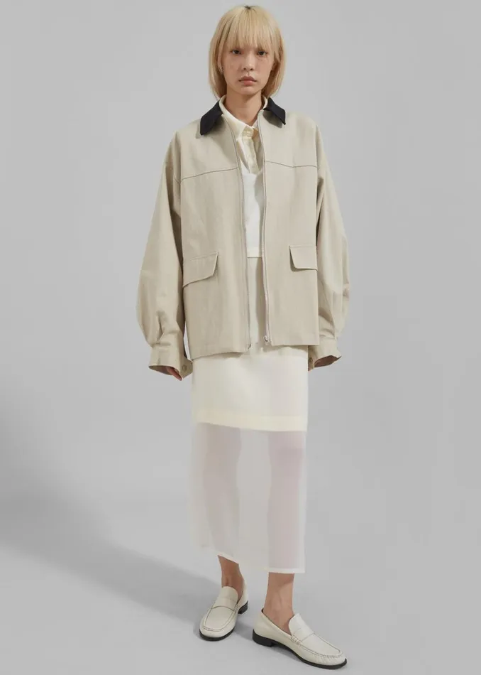 Women The Frankie Shop Outerwear Malia Utility Jacket Beige
