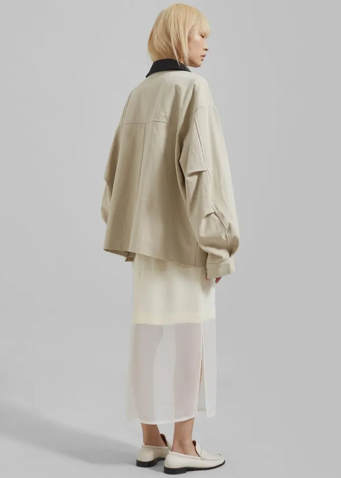 Women The Frankie Shop Outerwear Malia Utility Jacket Beige