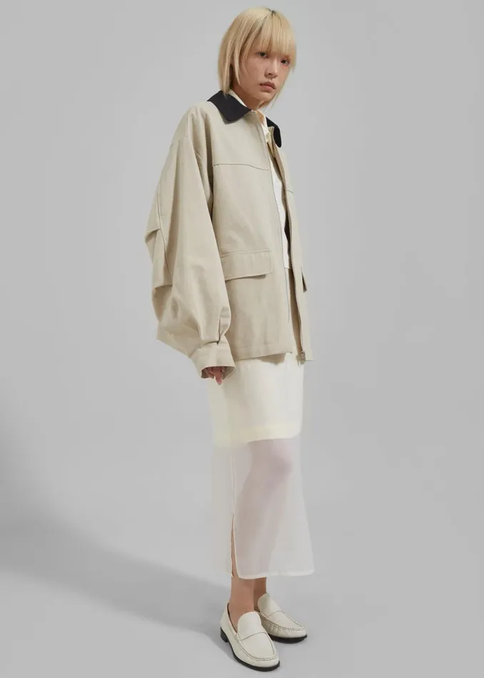 Women The Frankie Shop Outerwear Malia Utility Jacket Beige