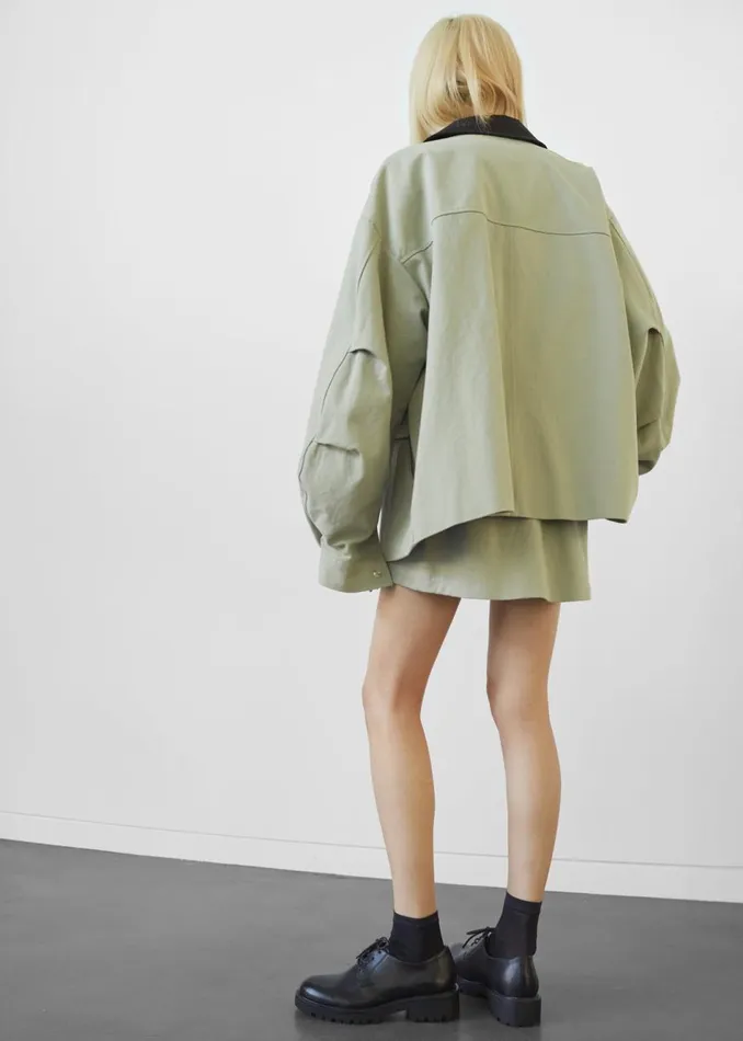 Women The Frankie Shop Outerwear Malia Utility Jacket Khaki