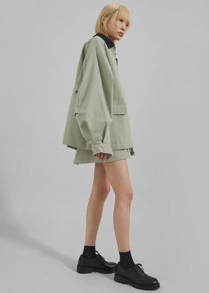 Women The Frankie Shop Outerwear Malia Utility Jacket Khaki