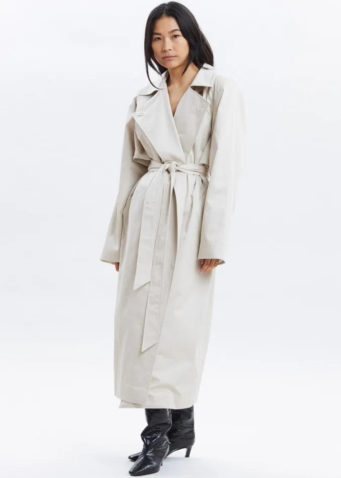 Women The Frankie Shop Outerwear Marisol Box Shoulder Trench Bone