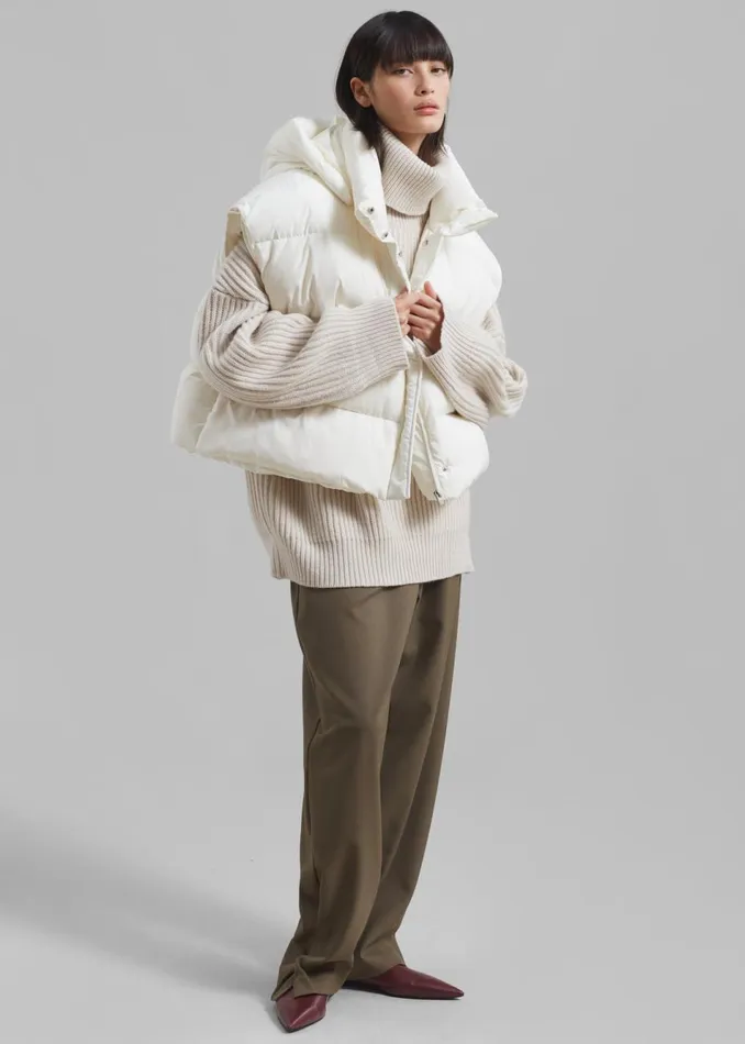 Women The Frankie Shop Outerwear Marla Puffer Vest Cream