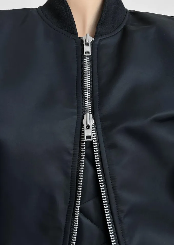 Women The Frankie Shop Outerwear Mati Cropped Padded Bomber Black