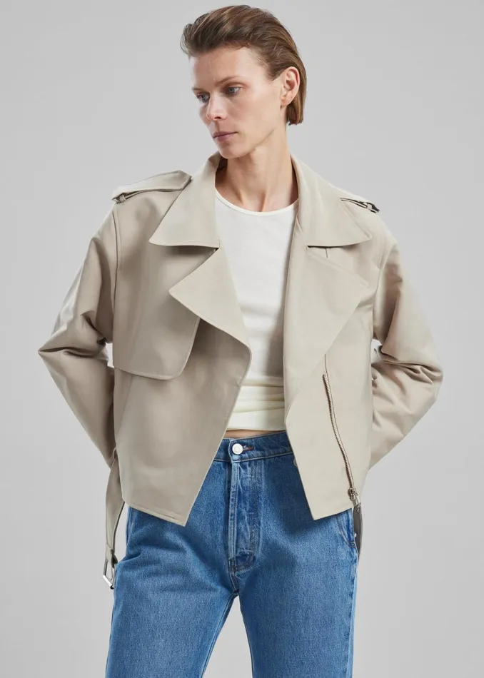 Women The Frankie Shop Outerwear Max Short Trench Beige