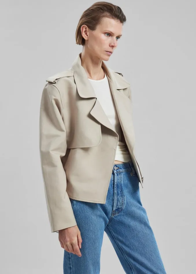 Women The Frankie Shop Outerwear Max Short Trench Beige