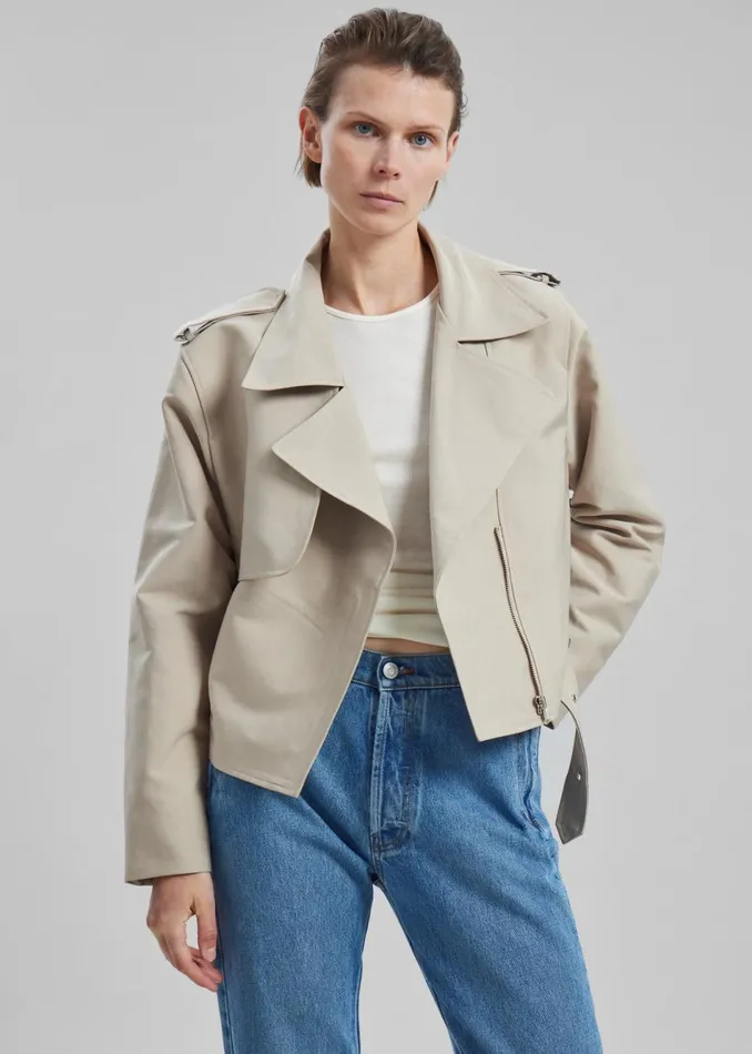 Women The Frankie Shop Outerwear Max Short Trench Beige