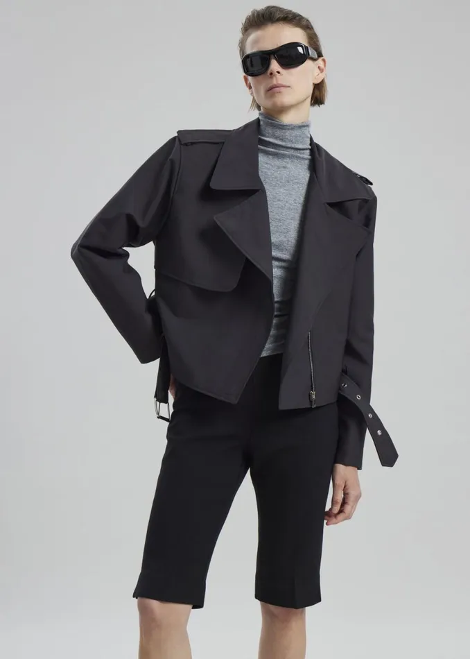 Women The Frankie Shop Outerwear Max Short Trench Black
