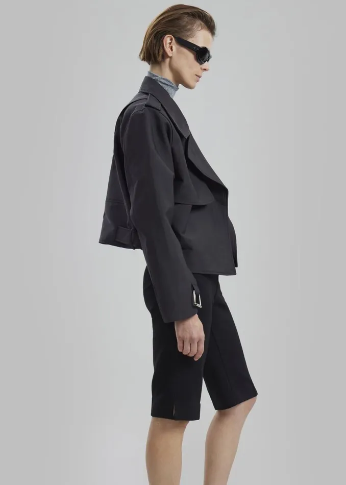 Women The Frankie Shop Outerwear Max Short Trench Black