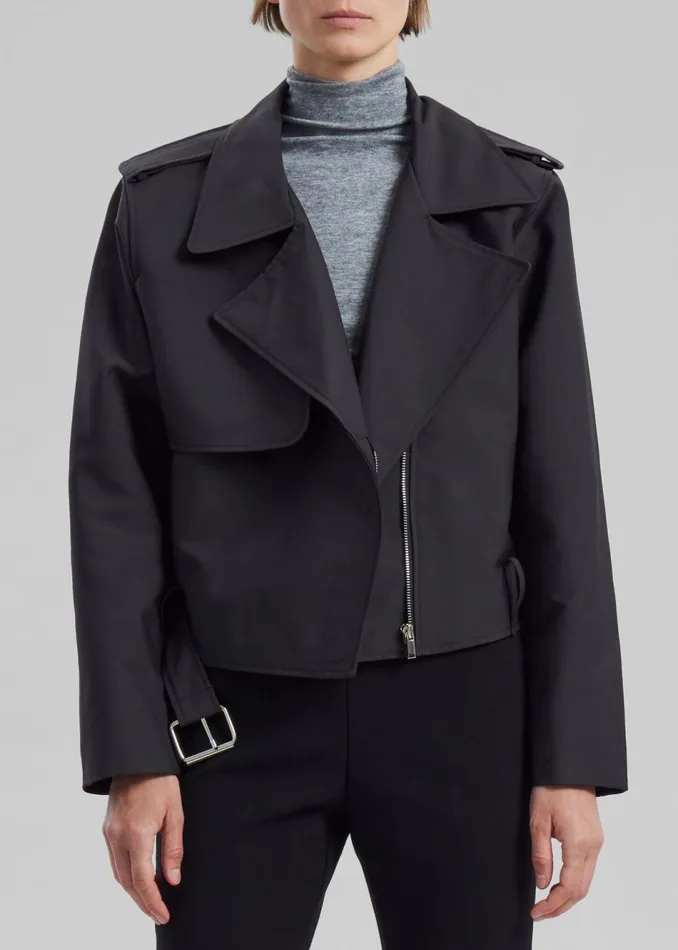 Women The Frankie Shop Outerwear Max Short Trench Black