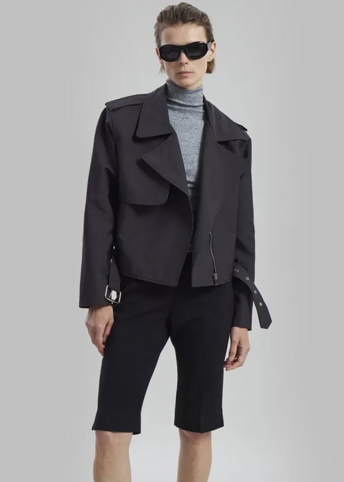 Women The Frankie Shop Outerwear Max Short Trench Black