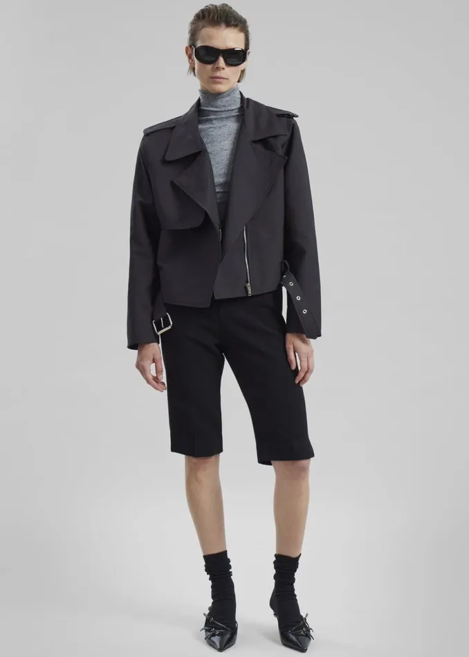 Women The Frankie Shop Outerwear Max Short Trench Black