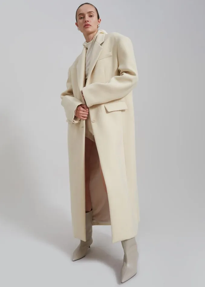 Women The Frankie Shop Outerwear Mira Coat Cream