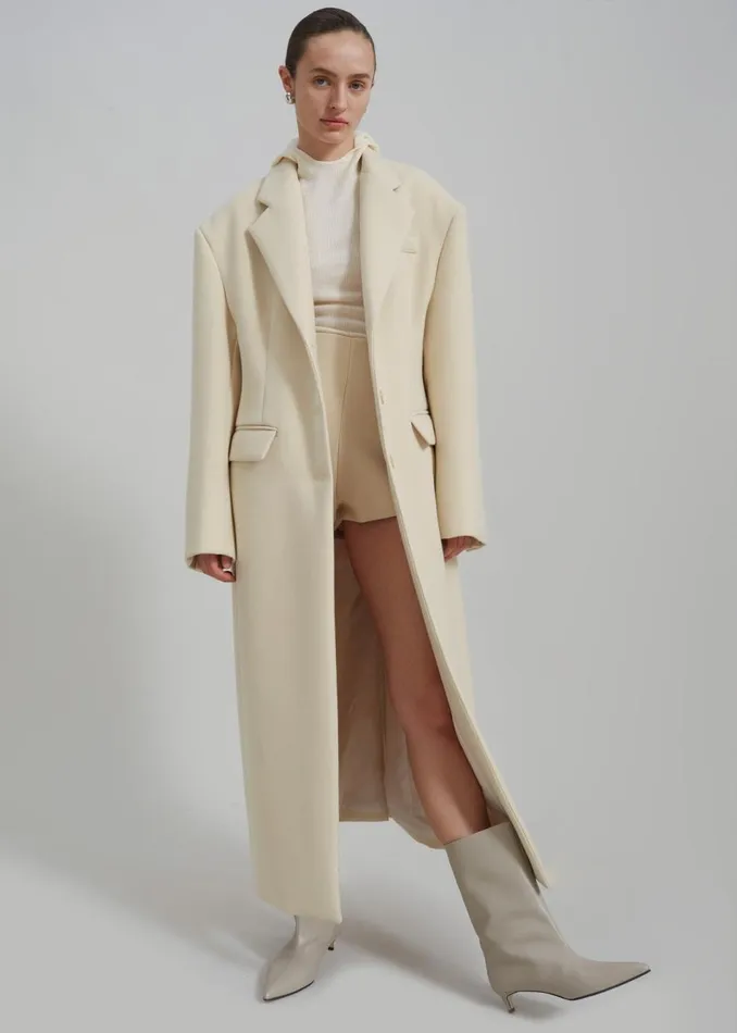 Women The Frankie Shop Outerwear Mira Coat Cream