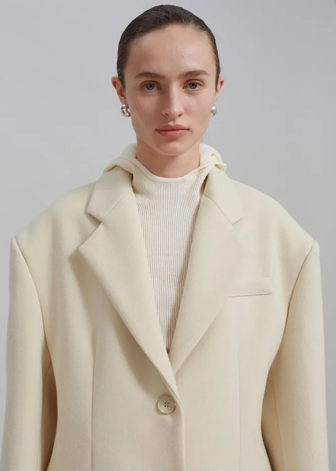Women The Frankie Shop Outerwear Mira Coat Cream