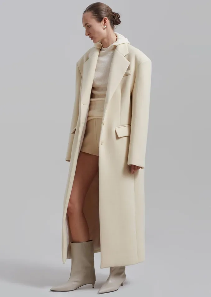 Women The Frankie Shop Outerwear Mira Coat Cream