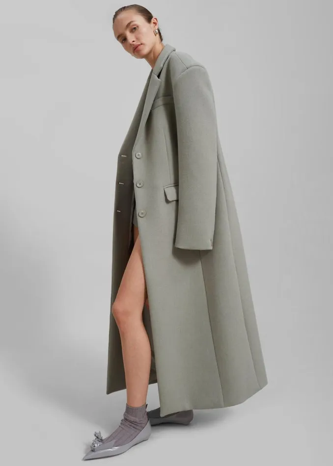 Women The Frankie Shop Outerwear Mira Coat Sage