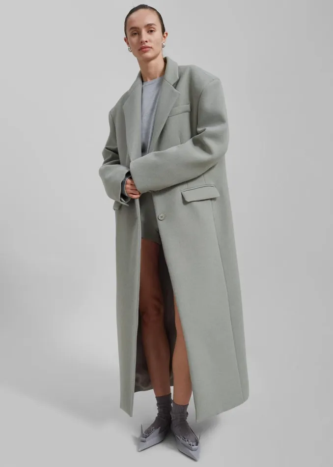 Women The Frankie Shop Outerwear Mira Coat Sage
