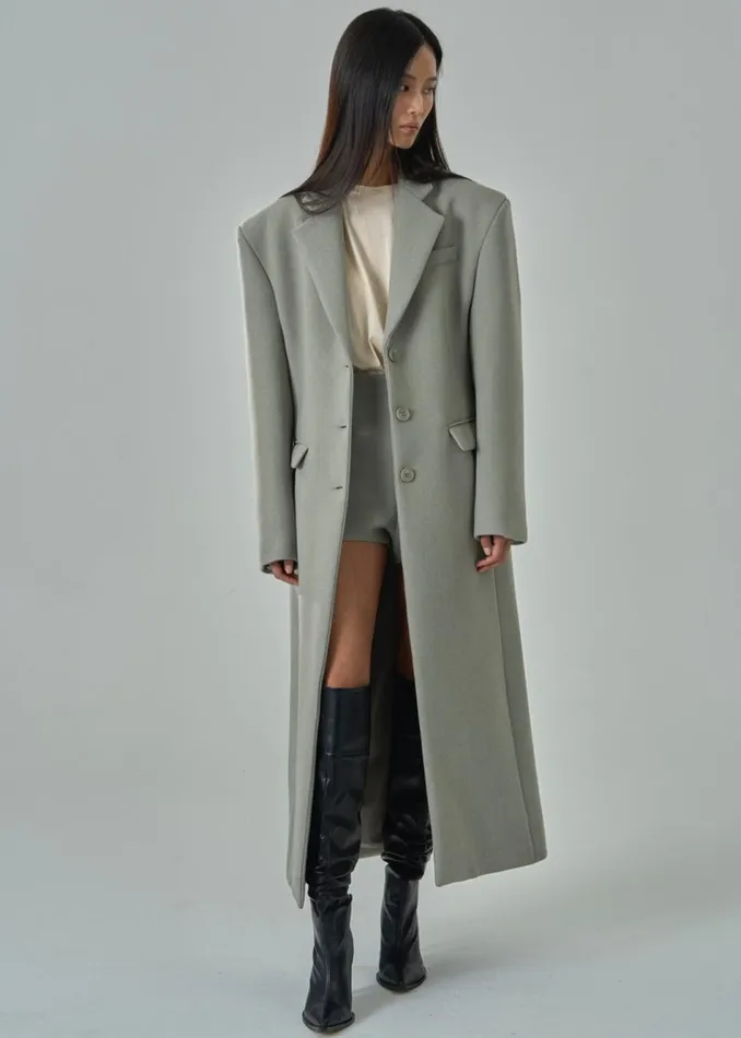 Women The Frankie Shop Outerwear Mira Coat Sage