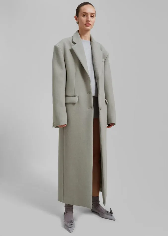 Women The Frankie Shop Outerwear Mira Coat Sage