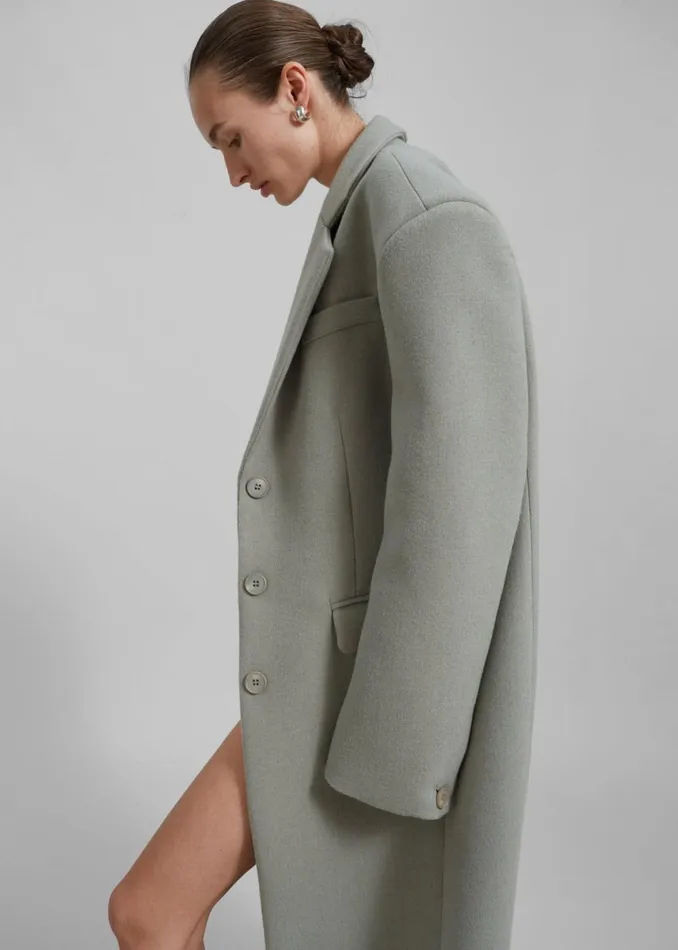 Women The Frankie Shop Outerwear Mira Coat Sage