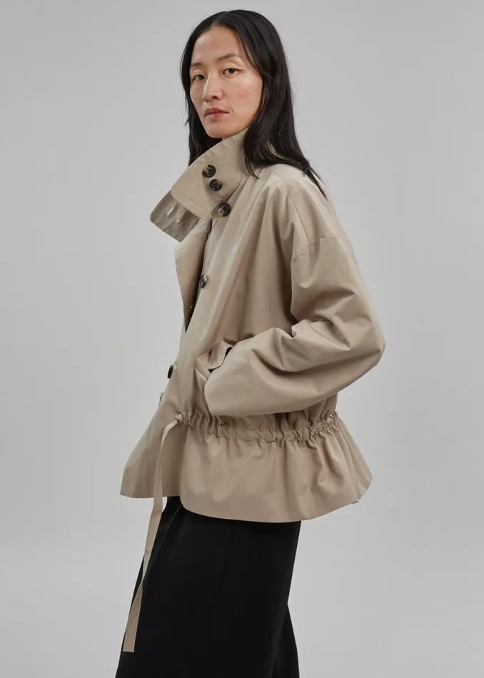 Women The Frankie Shop Outerwear Myro Drawstring Jacket Beige